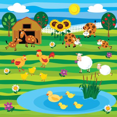 Farm set clipart