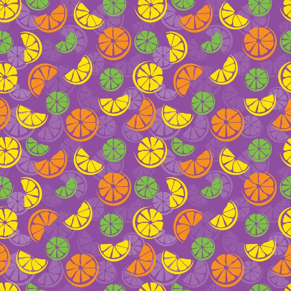 Citrus seamless pattern — Stock Vector