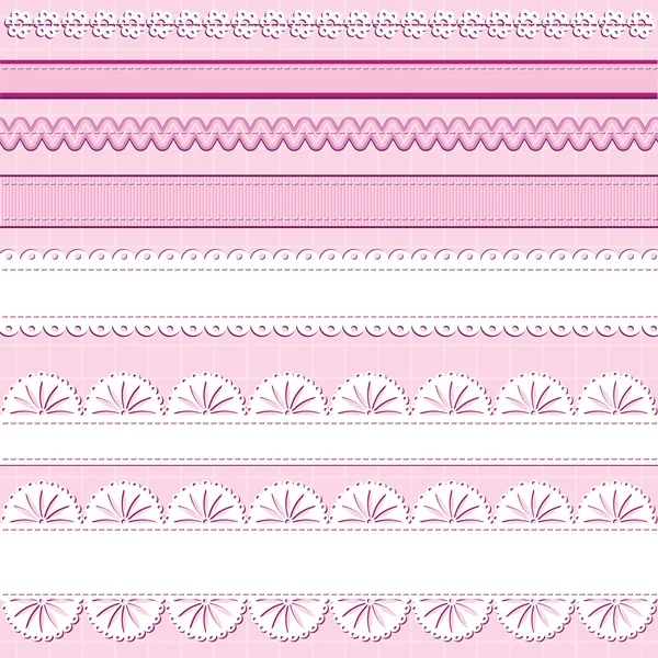 Ribbons And Lace — Stock Vector