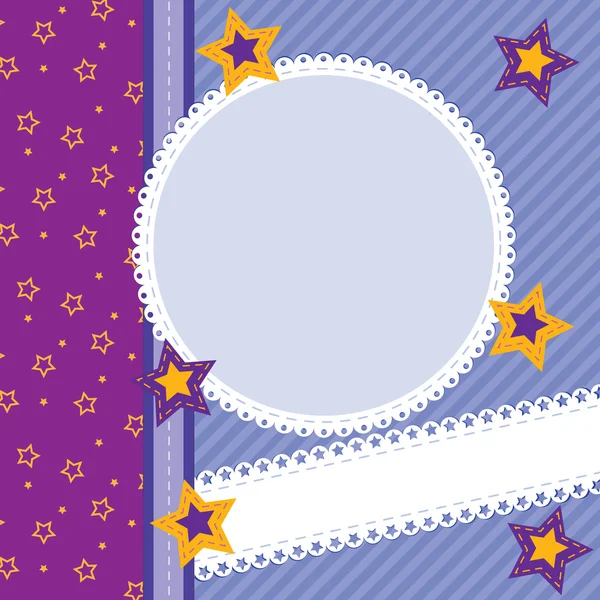 Carte Scrapbook avec étoiles — Image vectorielle