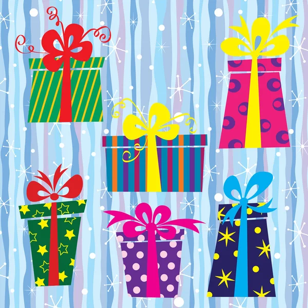 Caixas de presente de Natal — Vetor de Stock