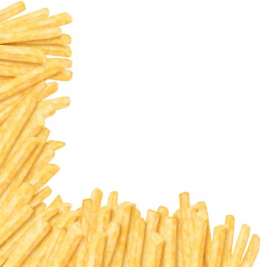 French fries in the corner clipart