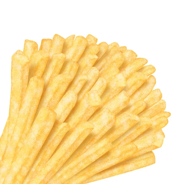 Bunch of french fries in the corner — Stock Photo, Image