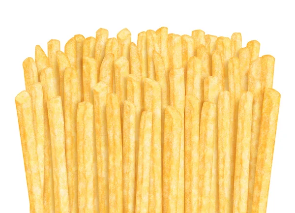Fila de batatas fritas — Fotografia de Stock
