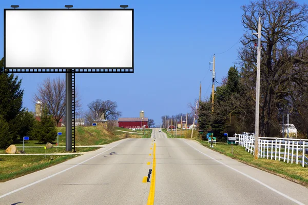Big Metal Advertising Billboard Sign — Stock Photo, Image