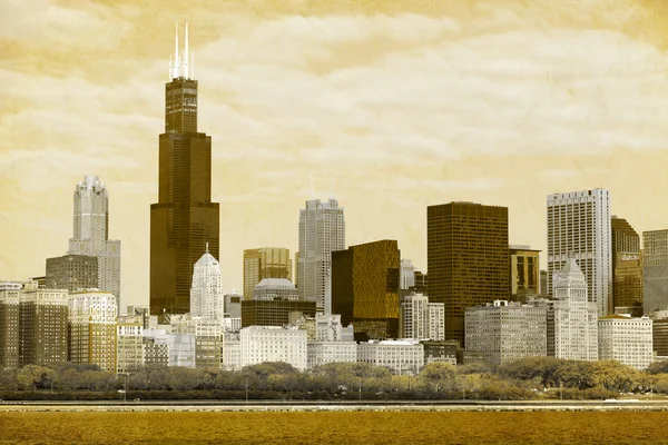 Εκλεκτής ποιότητας σχέδιο - Σικάγο — Φωτογραφία Αρχείου