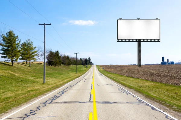 Grote metalen reclame billboard teken — Stockfoto