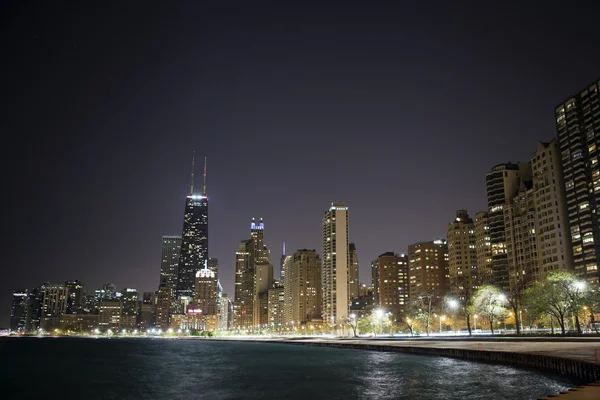 Σικάγο από νύχτα — Φωτογραφία Αρχείου