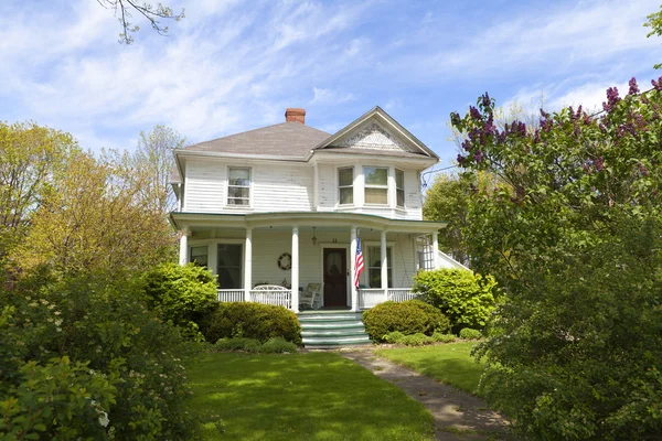 stock image American Home with us flag for 4 of july