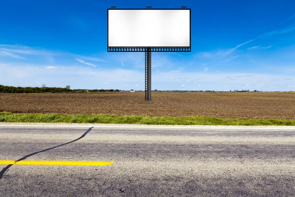 Büyük metal reklam billboard işareti — Stok fotoğraf