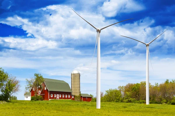 Storm komt op windpark — Stockfoto