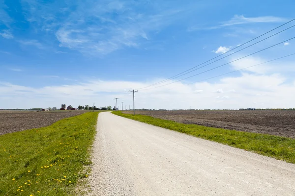 Country Road - Loose Gravel — Stock Photo, Image