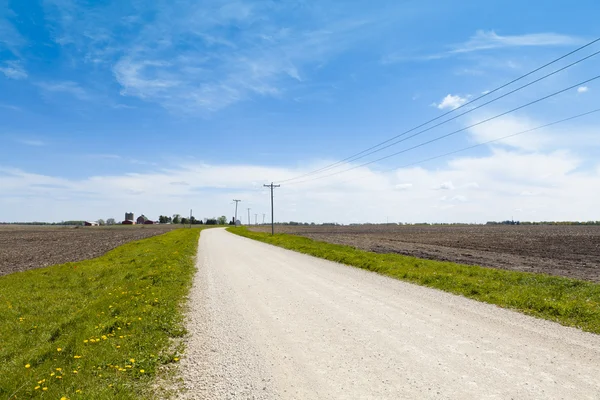 Landstraße - loser Schotter — Stockfoto