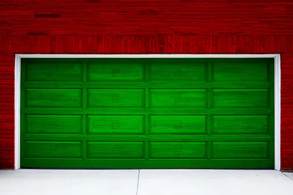 Wakacje drzwi garażowych — Zdjęcie stockowe