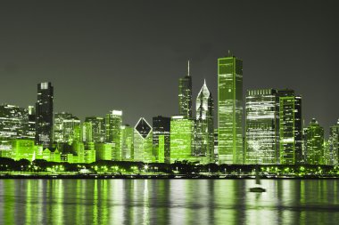 Chicago on St Patrick's Day clipart