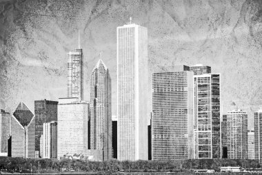 Chicago Downtown Grunge Style clipart