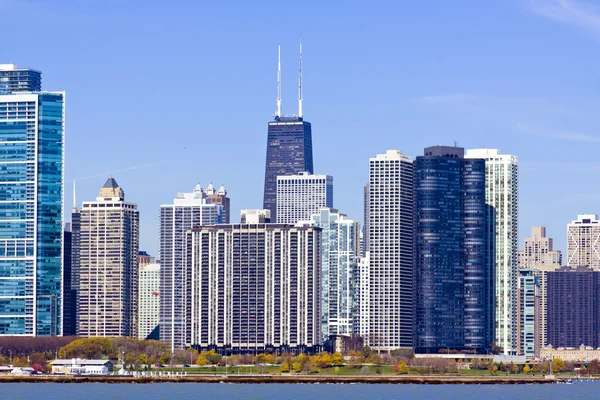 Chicago centrum in de herfst — Stockfoto