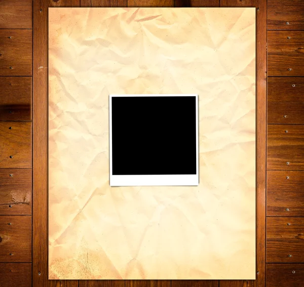 木制背景上的空模板 — 图库照片