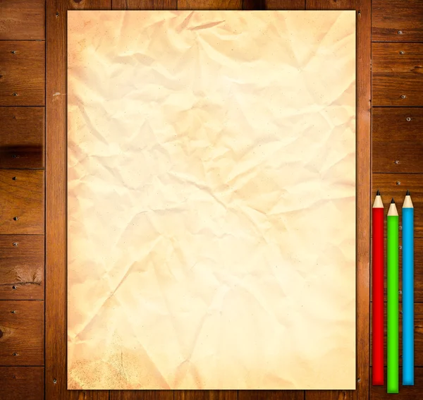 Empty Template on wooden Background — Stock Photo, Image