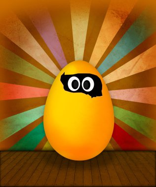 Funny easter egg clipart