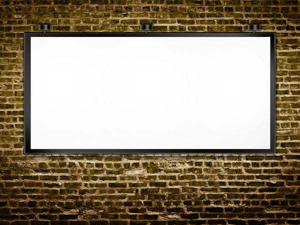 Billboard on Brick Wall — Stock Photo, Image