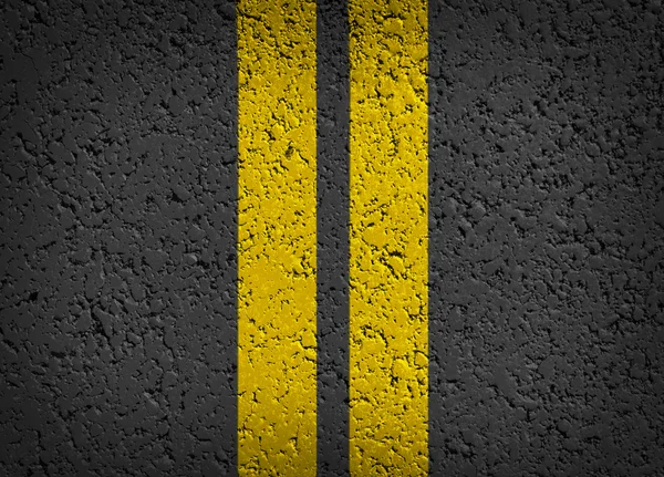 Fondo de asfalto con franja amarilla —  Fotos de Stock