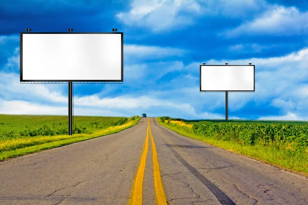 Billboard on Country Road — Stock Photo, Image