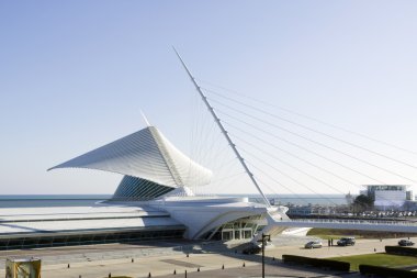 Milwaukee, wisconsin - 29 Aralık: Gösterim milwaukee Sanat Müzesi tarafından tasarlanan yapı çağdaş bir mimar santiago calatrava 29 Aralık 2011 tarihinde milwaukee, wisconsin, ABD.