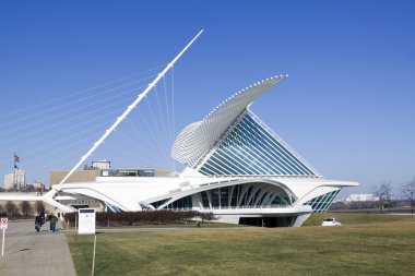 Milwaukee, wisconsin - 29 Aralık: Gösterim milwaukee Sanat Müzesi tarafından tasarlanan yapı çağdaş bir mimar santiago calatrava 29 Aralık 2011 tarihinde milwaukee, wisconsin, ABD.