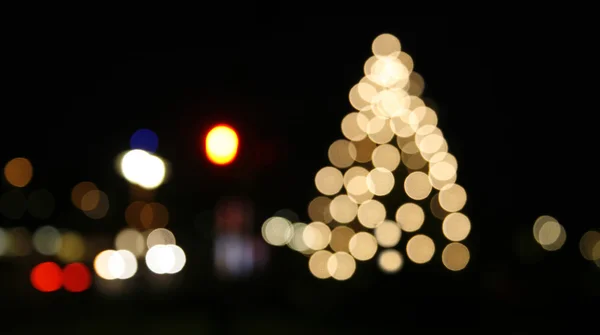 Verschwommene Weihnachtsbeleuchtung — Stockfoto