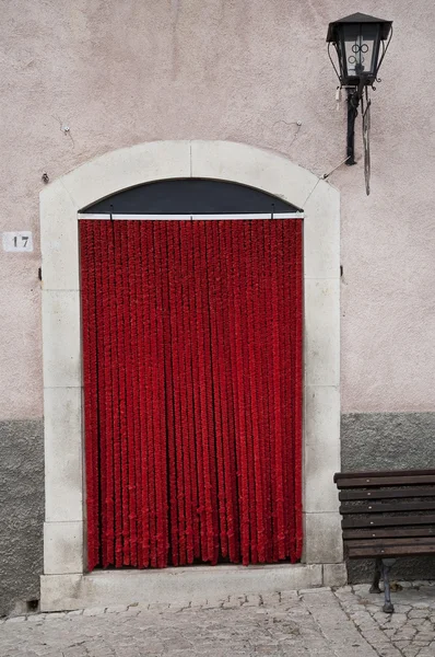 Czerwone wejście pluszowe — Zdjęcie stockowe