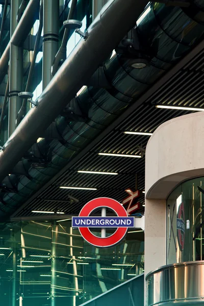 London underground tube station sign — Stock Photo, Image