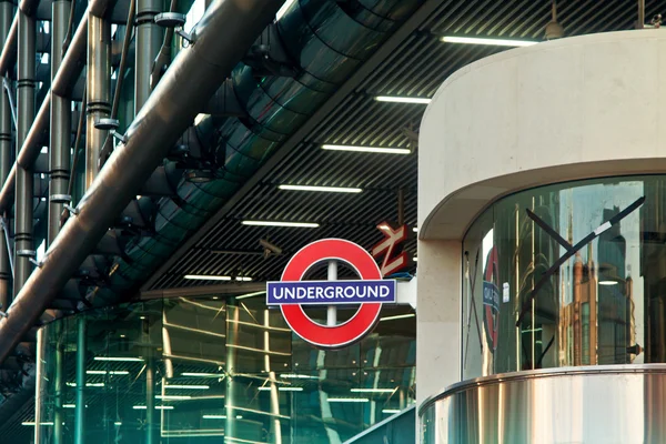 London underground tube station sign — Stock Photo, Image