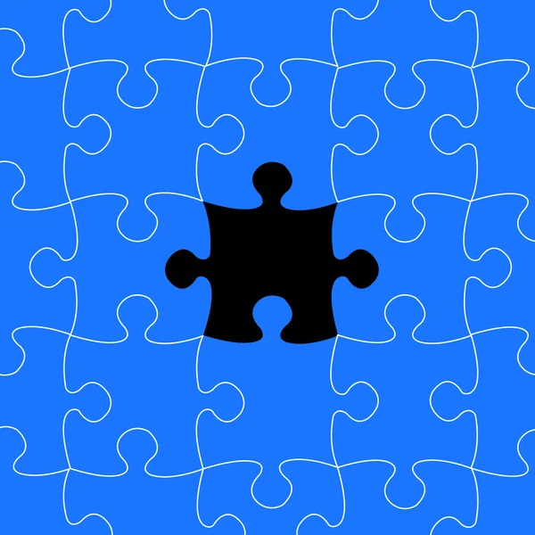 Puzzle piezas diseño vectorial — Vector de stock