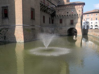 Fountain in the Castle of Ferrara - Italy clipart