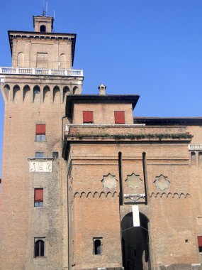 The historic castle of the Este family in Ferrara - Italy clipart