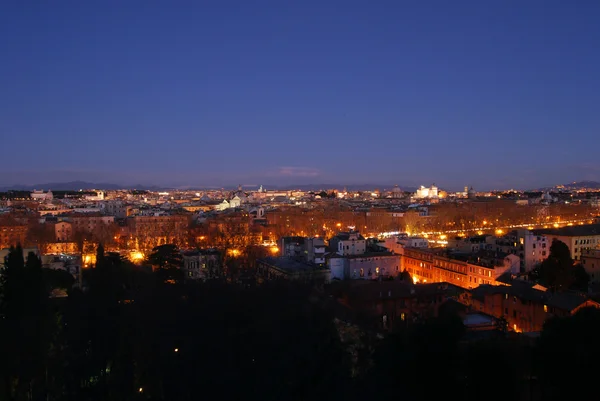 Landscape of Rome by night — Stock Photo, Image