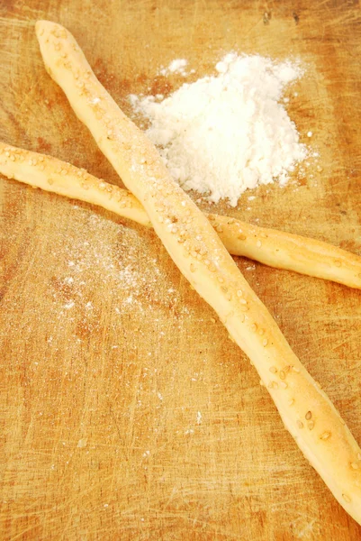 Breadsticks with sesame seeds 019 — Stock Photo, Image