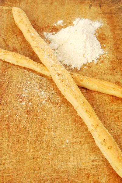 Breadsticks with sesame seeds 018 — Stock Photo, Image
