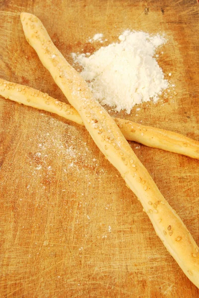 Breadsticks with sesame seeds 017 — Stock Photo, Image
