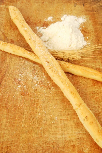 Breadsticks with sesame seeds 015 — Stock Photo, Image