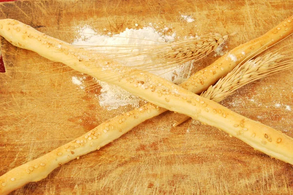 Breadsticks com sementes de sésamo 008 — Fotografia de Stock