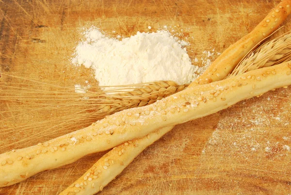 Breadsticks with sesame seeds 005 — Stock Photo, Image