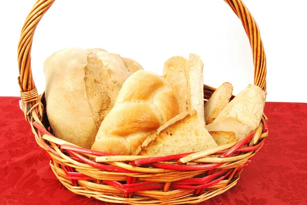 Un cesto di pane — Foto Stock