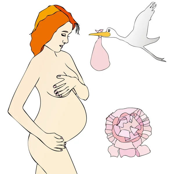 Moederschap (meisje van de baby) — Stockfoto