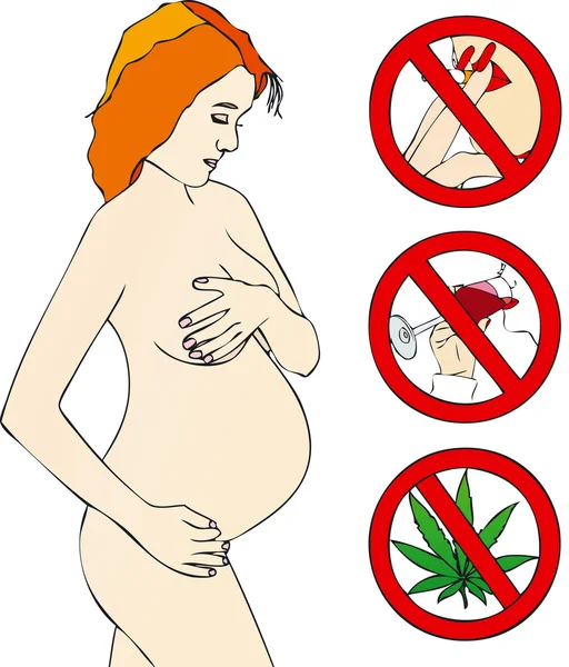 Os perigos da gravidez — Fotografia de Stock