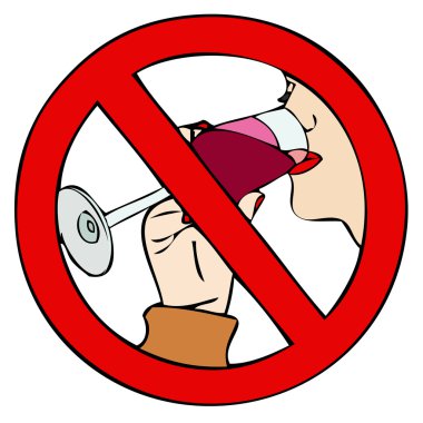 Prohibition of drinking clipart