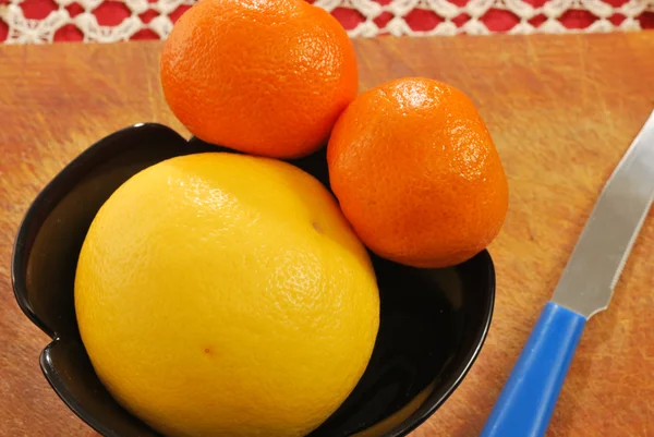 Grapefruit und Clementine — Stockfoto
