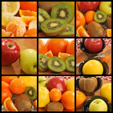 Mixed fruit collection clipart