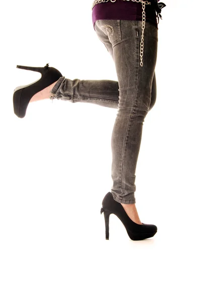 Jeans and high heels 008 — Stock Photo, Image